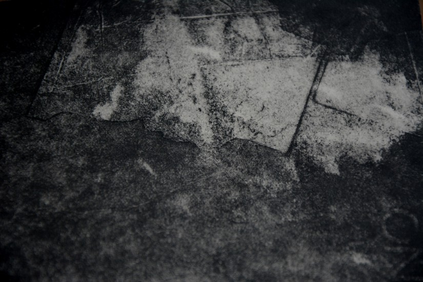 Pejzaż senny. Początek (fragment) | intaglio | 70x49,5 cm